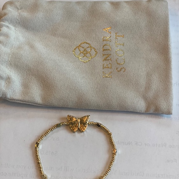REG $45 KENDRA SCOTT GOLD HADLEY BUTTERFLY STRETCH BRACELET-VERY PRETTY - Picture 4 of 8
